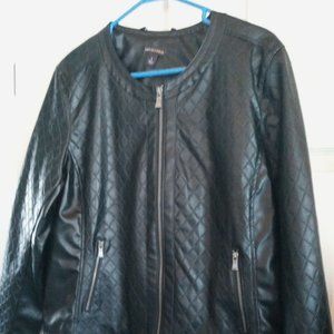Black Dana Buchman Imitation leather jacket